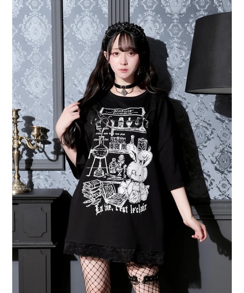 NOEMIE（ノエミー） tシャツ 半袖 病みうさハーネスバックリボンT