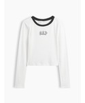 tシャツ リブ クロップド リンガーTシャツ ...の詳細画像2