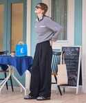 ワイドパンツ スラックス パンツ 「静電気防止...の詳細画像4