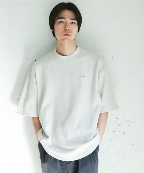 「LACOSTE」 半袖Tシャツ 4 アイボリー メンズ_画像7