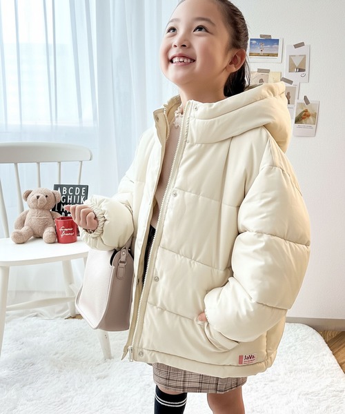 VIVIENNE TAM☆ファー付きダウンジャケット☆ハゲこども柄 Java ダウン アウター ジャバコラボ」キッズ 親子お揃い リンクコーデ
