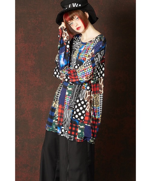 通販大得価 tシャツ Tシャツ パッチワーク風カットソー -メガビッグ- ZOZOTOWN PayPayモール店 - 通販 - PayPayモール 在庫セール
