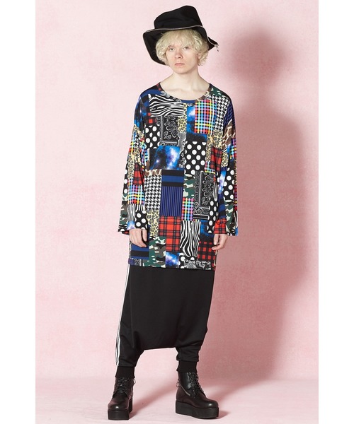 通販大得価 tシャツ Tシャツ パッチワーク風カットソー -メガビッグ- ZOZOTOWN PayPayモール店 - 通販 - PayPayモール 在庫セール