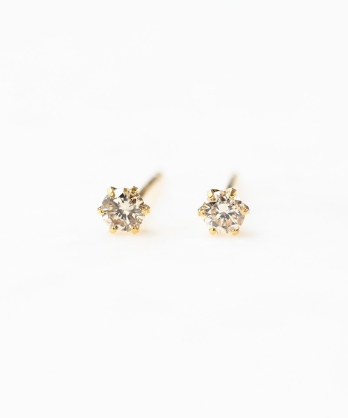 ピアス 「サンプル品セール」プラチナ・K18　一粒　ダイヤモンド　ピアス レディース_2
