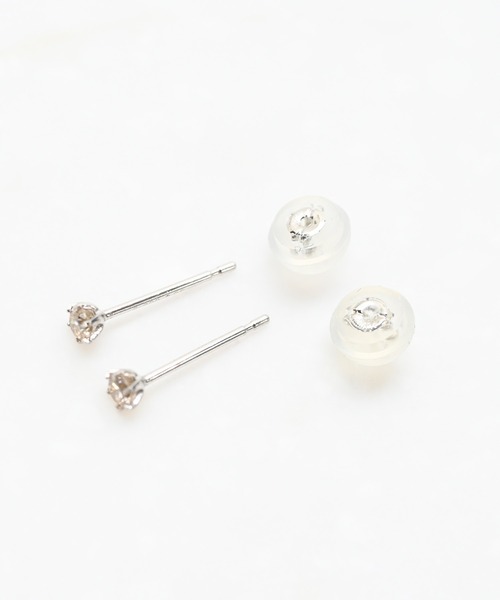 ピアス 「サンプル品セール」プラチナ・K18　一粒　ダイヤモンド　ピアス レディース_9