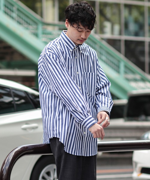 JOURNAL STANDARD ストライプビッグシャツ 予約》コンパクトコットンストライプビッグシャツ（シャツ