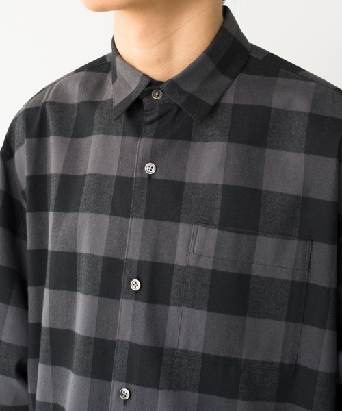 Blanc YM シャツ ブランワイエム / Cotton Silk Wide Shirt