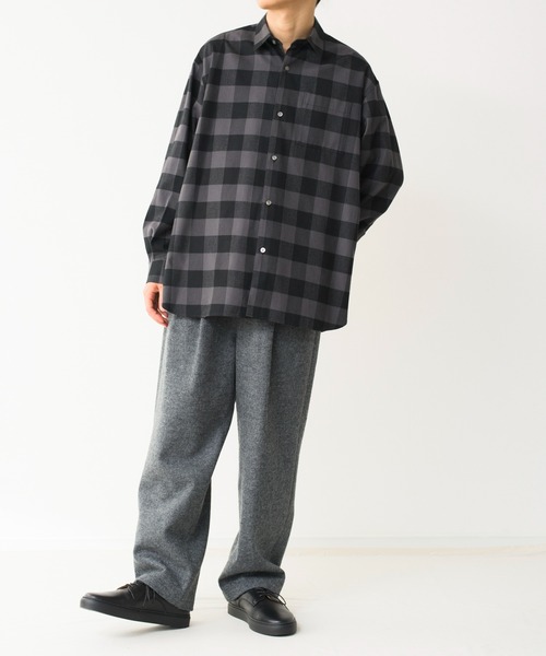Blanc YM シャツ ブランワイエム / Cotton Silk Wide Shirt