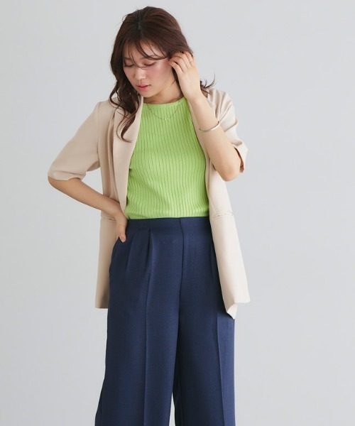 ROCHAS ロシャス ショートスリーブ ニット ウールシルク 40 イタリア製 ROCHAS ロシャス ショートスリーブ ニット ウールシルク 40