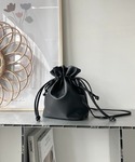 ショルダーバッグ バッグ エコレザー巾着バッグ...の詳細画像1