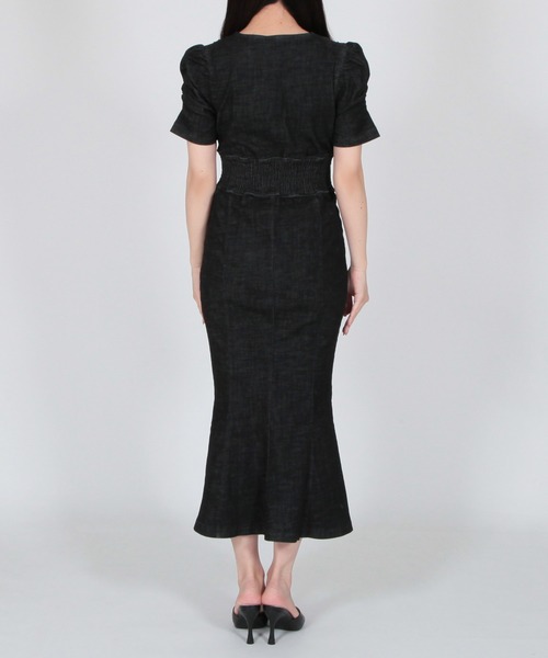 Julia Boutique ワンピース ロング丈デニムマーメイドワンピース