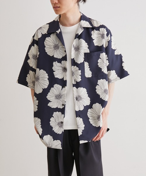 ADAM ET ROPE 開襟シャツ ADAM ET ROPE' オープンカラーシャツ＆イージーパンツ