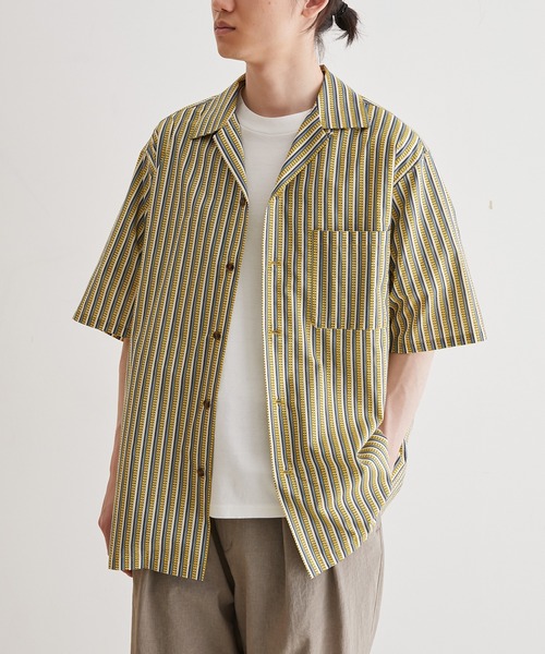 ADAM ET ROPE 開襟シャツ ADAM ET ROPE' シャツ アソート プリント オーバーサイズ