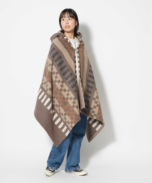 ポンチョ Recycled Wool Poncho Recycled Wool Snow