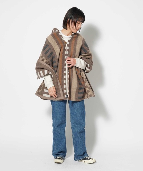 ポンチョ Recycled Wool Poncho Recycled Wool Snow