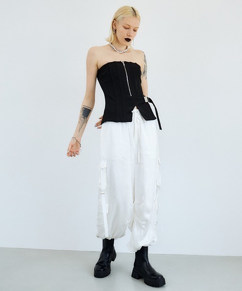 JOSE MOON ジョゼムーンGLOSSY SATIN CARGO PANTS JOSE MOON（ジョゼムーン）の「GLOSSY SATIN CARGO PANTS
