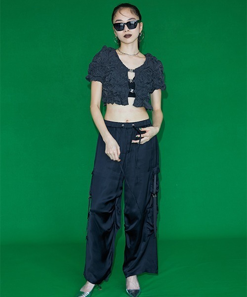 パンツ カーゴパンツ GLOSSY SATIN CARGO PANTS/グロッシー 