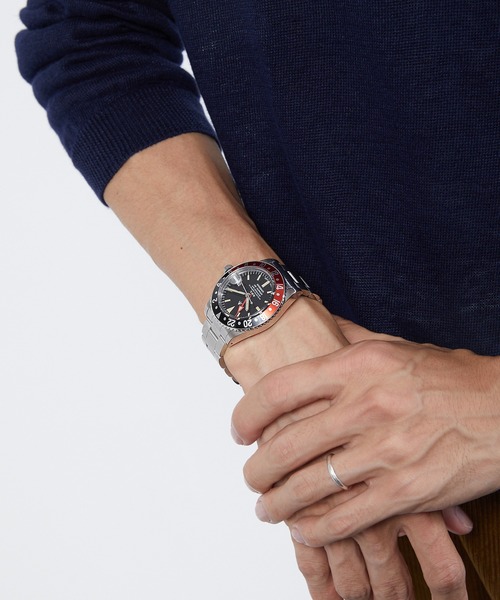 美品　NAVAL WATCH ナバルウォッチ　レッドベゼルミリタリーウォッチ NAVAL WATCH 腕時計 ナバルウォッチ / PNP SV case Black Dial W