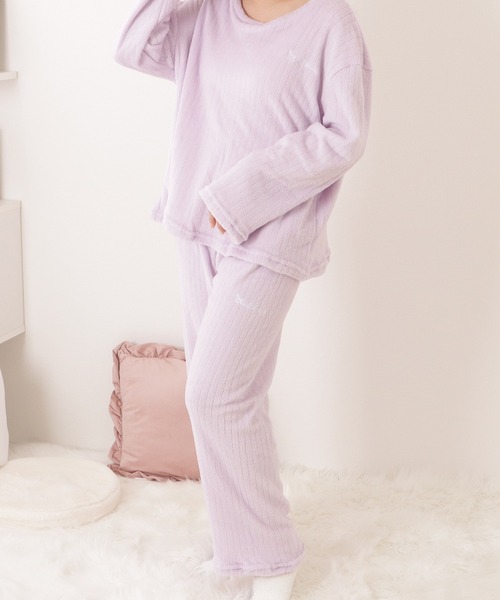 ルームウェア・パジャマ Lumi room ribbon wear 3set up Lace Ladies（レースレディース） パジャマ ルームウェア 立体