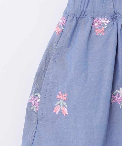 any FAM パンツ フラワー 刺繍 キュロット キッズ 子供服 女の子