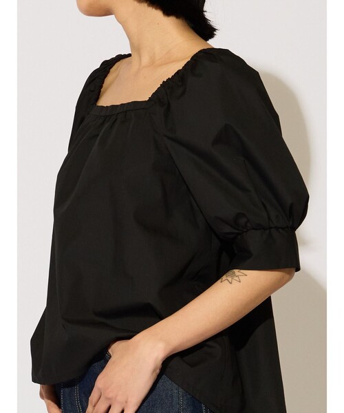 ブラウス シャツ 半袖 MIDIUMISOLID for Ladies 2WAYトップス 