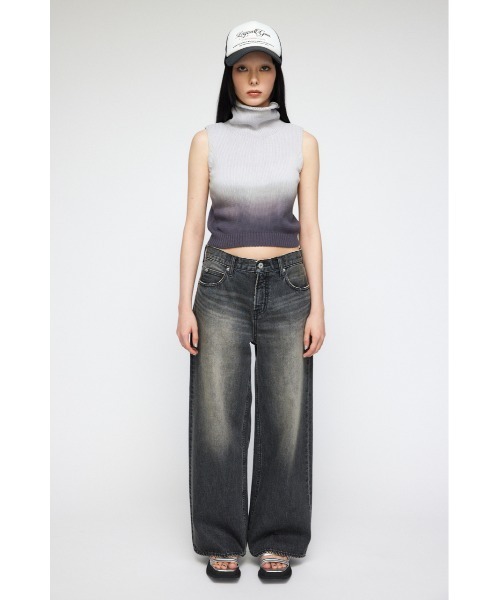 LAGUA GEM タンクトップ ノースリーブ LOOSE NECK GRADATION