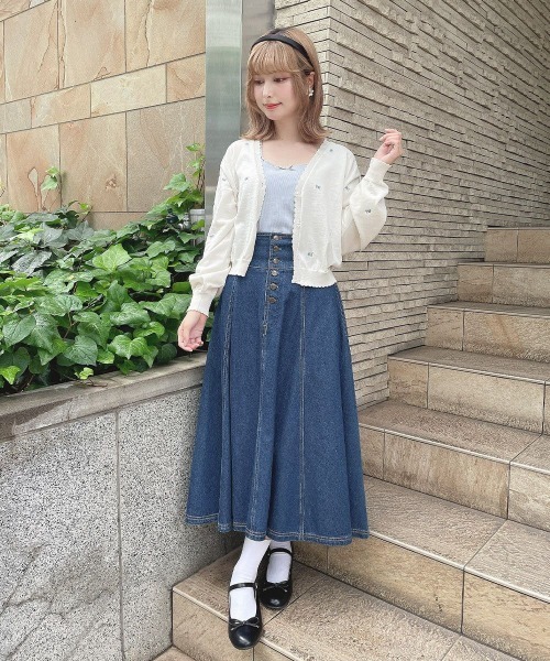 専用　アニオナ　AGNONA ブルー　スカート an another angelus（アンアナザーアンジェラス） デニムスカート 「3