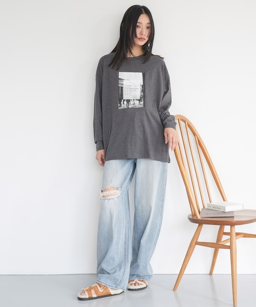 mili an deni（ミリアンデニ） tシャツ フォトプリントロンT