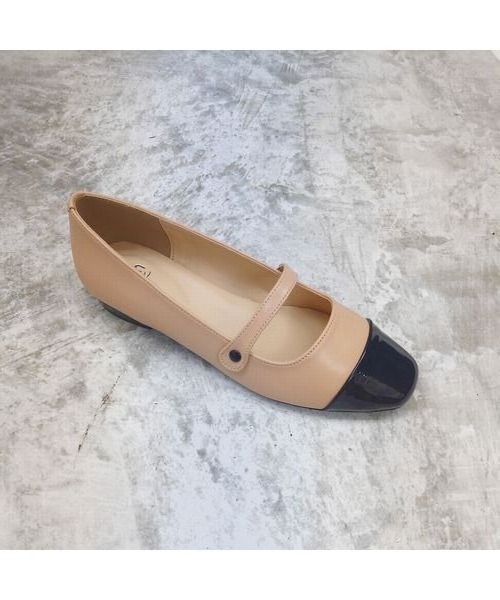 パンプス トゥキャップストラップフラットシューズ「低反発スポンジ入り」 | Fin | 17