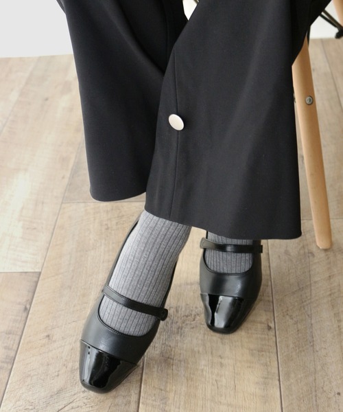 パンプス トゥキャップストラップフラットシューズ「低反発スポンジ入り」 | Fin | 15