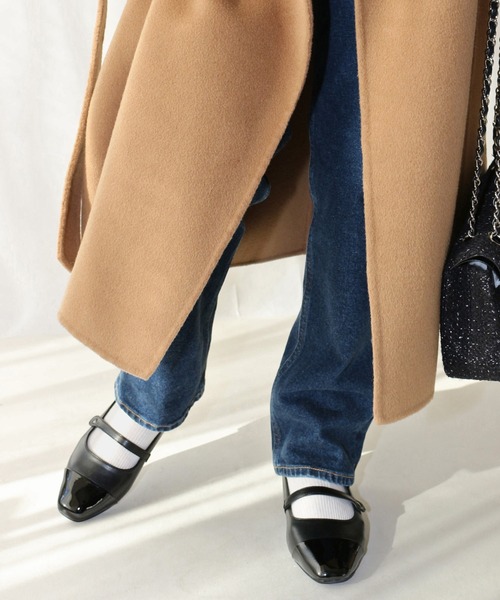 パンプス トゥキャップストラップフラットシューズ「低反発スポンジ入り」 | Fin | 04