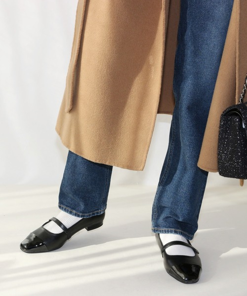 パンプス トゥキャップストラップフラットシューズ「低反発スポンジ入り」 | Fin | 06