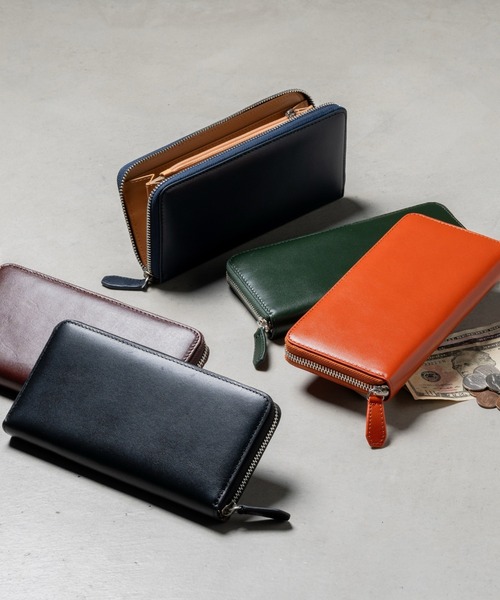 MURA（ムラ） 財布 牛革 スキミング防止機能付き YKKラウンド