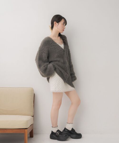 Emsexcite（エムズエキサイト） カーディガン BIGシャギーカーデ