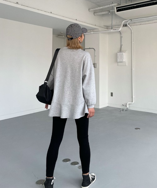 CHERI since1985 tシャツ 裾フリルチュニックロングT レディース