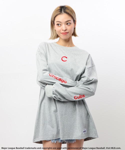 tシャツ 「MLB」刺繍ロゴロンT レディース メンズ