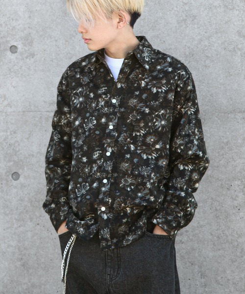 ZIP FIVE（ジップ ファイブ） シャツ ネルシャツ 総柄 プリント 綿100