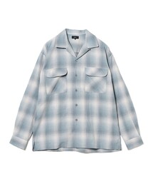 シャツ オンブレチェック オープンカラーシャツ メンズ｜ZOZOTOWN Yahoo!店