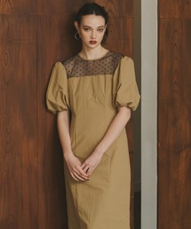 ANDRESD ドレス デコルテドットドレス / decollete dot dress