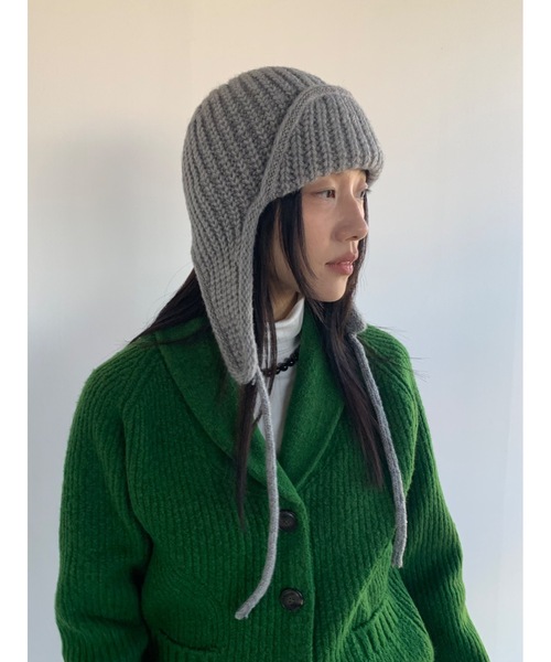 Didot.showroom ニット帽 ニットキャップ イヤーフラット