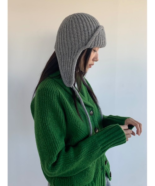 Didot.showroom ニット帽 ニットキャップ イヤーフラット
