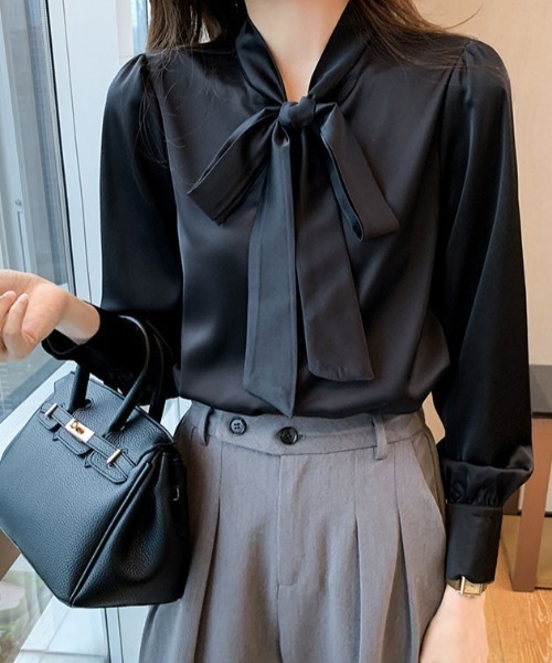 ADORE - ◆幻◆ 希少美品　定価3.2万円 ADORE バックボウタイリボンシャツ 選べる素材】アソートボウタイリボンブラウス｜J'aDoRe JUN