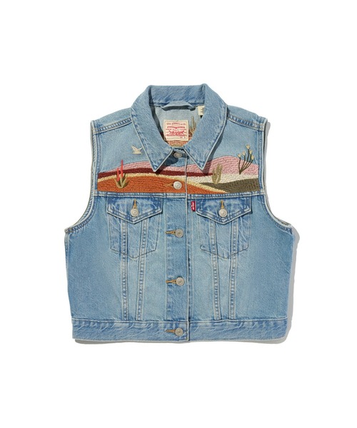 Levis デニムベスト 短丈　Mサイズ Levi's ベスト ジレ Levi's/リーバイス デニム ミディアム