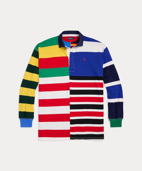 パッチワークストライプ ジャージー ラグビー シャツ レディース POLO RALPH LAUREN パッチワークストライプ ジャージー ラグビー