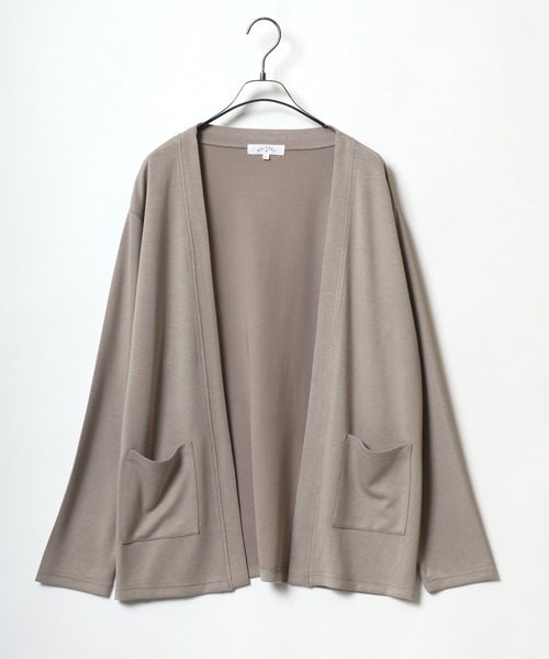 ドーサ DOSA *fitted cardigan フリースジャケット*1カーディガン羽織りグレーノーカラーアウターラグラン(jk1-2501-103)【90B52】 dosa ドーサ fitted cardigan | マドリガル公式サイト
