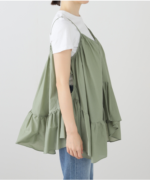キャミソール muller of yoshiokubo/ミュラーオブヨシオクボ GATHER CAMI DRESS SLOW CAMI DRESS｜muller of yoshiokubo(ミュラーオブヨシオクボ