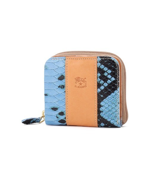 IL BISONTE 2025春夏限定 スネークシリーズ 長財布(ブルー) IL BISONTE 財布 / WALLET SNAKE PRINT 2025 SPRING SUMMER