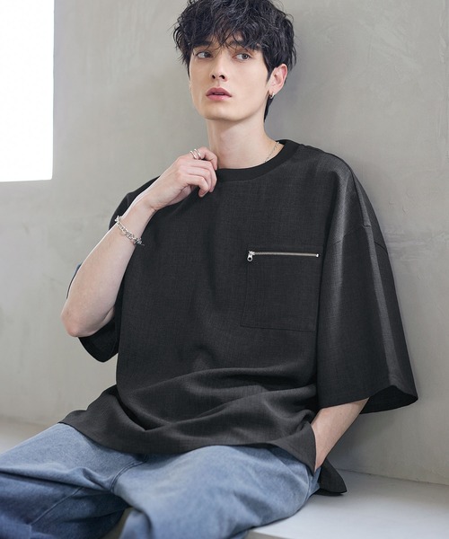 tシャツ テックキャンバスクルーネックプルオーバー メンズ