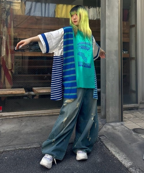 SHEER GLITTER POLO TOPS | Candy Stripper（キャンディ