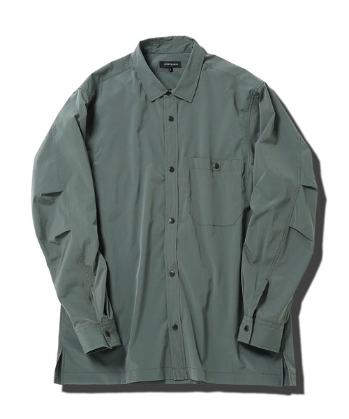 新品未使用品　Y,s ポリエステルトップス JIGGYS SHOP シャツ ポリエステルタフタ スナップボタン テック